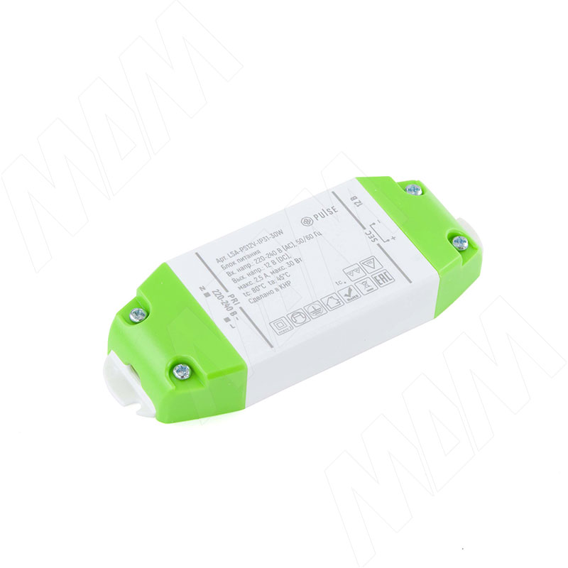 Блок питания AC-230/DC-12V, IP20, 30W (LSA-PS12V-IP31-30W)