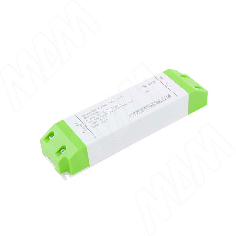 Блок питания AC-230/DC-12V, IP20, 75W (LSA-PS12V-IP20-75W)