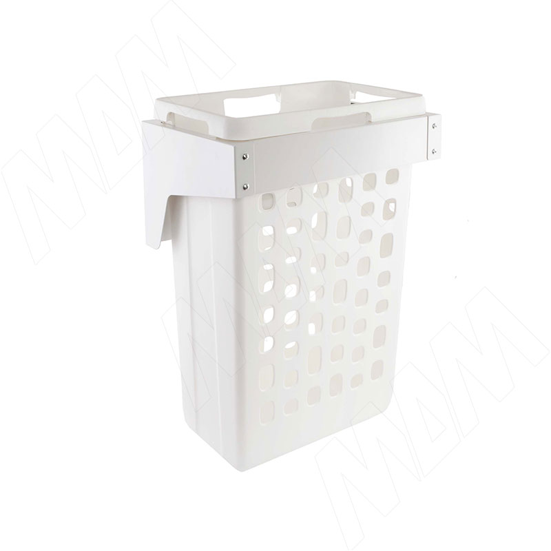 HAMPER LF45 Корзина для белья откидная, 1 емкость (35л), цвет белый (LHF451-35WT)