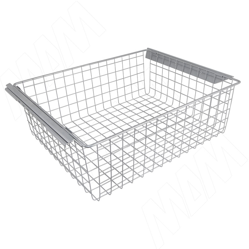ХОУМ СПЭЙС Сетчатая корзина, выдвижная, 550х450х190 мм, металлик, HOME SPACE (HS3190MT)