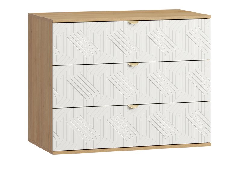 Комод Монблан 93x76 Косы Белый