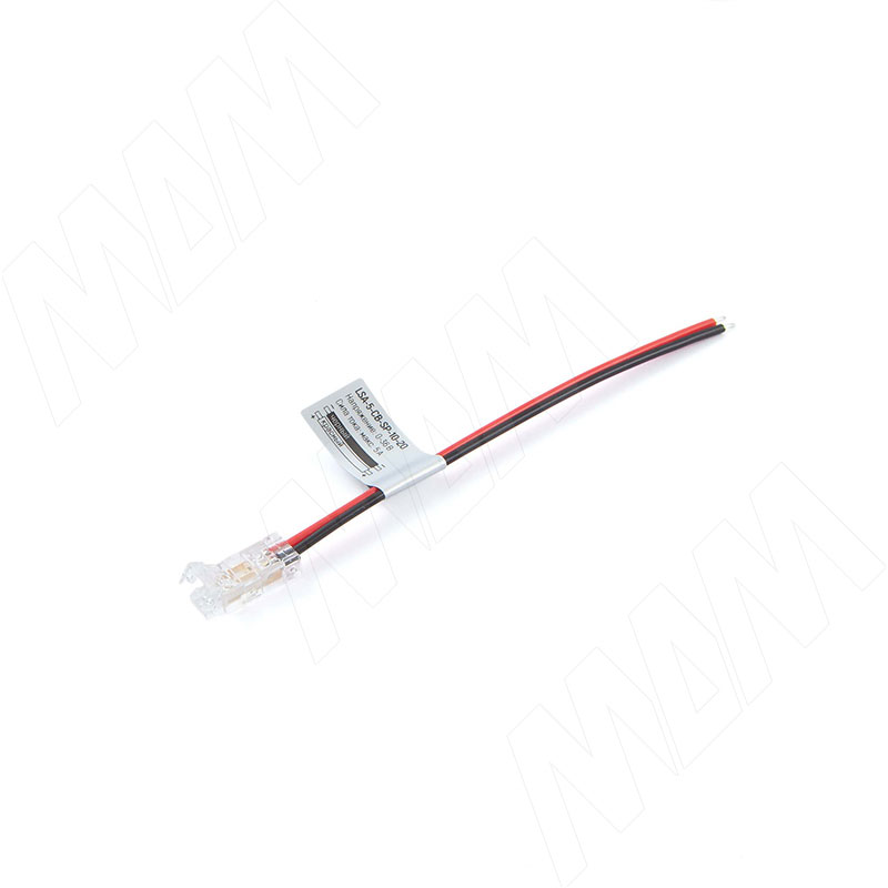 Коннектор для ленты COB и SMD, 5 мм, к блоку питания, провод 100 мм, IP20 (LSA-5-CB-SP-10-20)