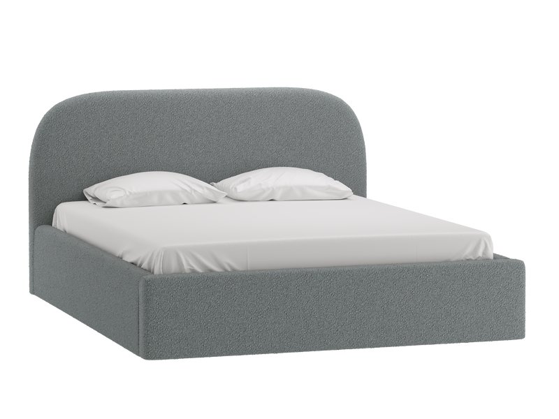 Кровать Кевия 180 Букле Серый