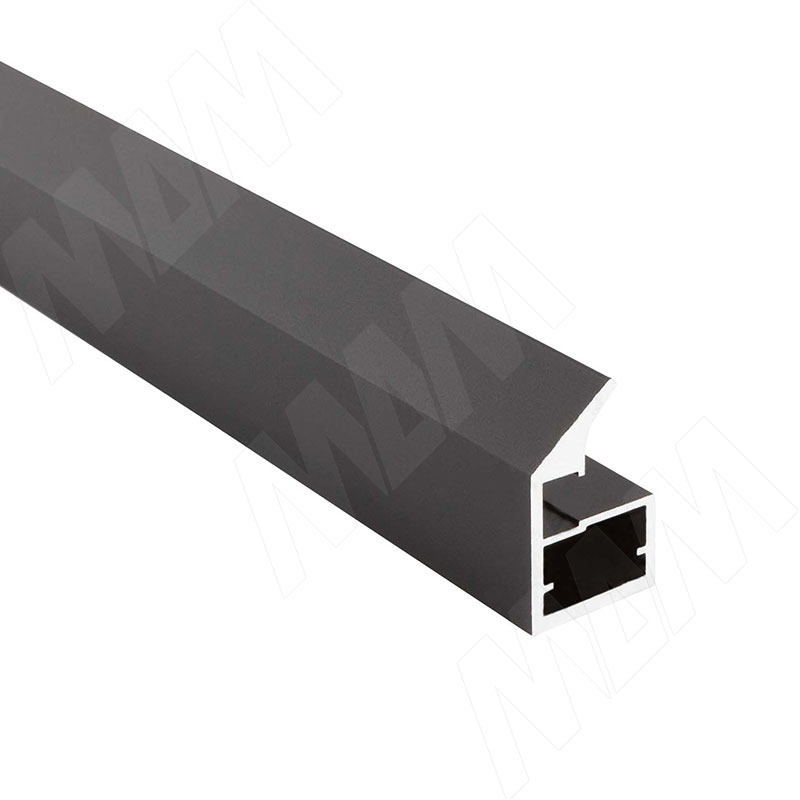 LINEA Профиль рамочный узкий, с наклонной ручкой, черный (анод), L-5400 (FP00738TBL)
