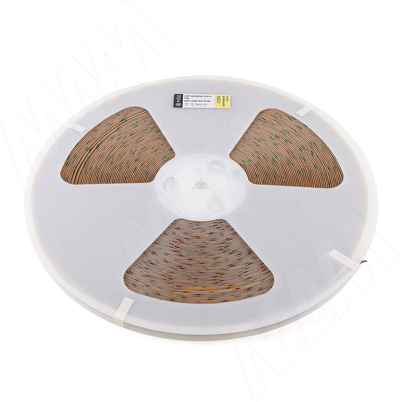 LUX, COB лента светодиодная, 420 диодов, 24V, 50 м, CRI 90, нейтральный белый 4000К, IP20, 10W/1м (LS24-COB-NW-10-50)