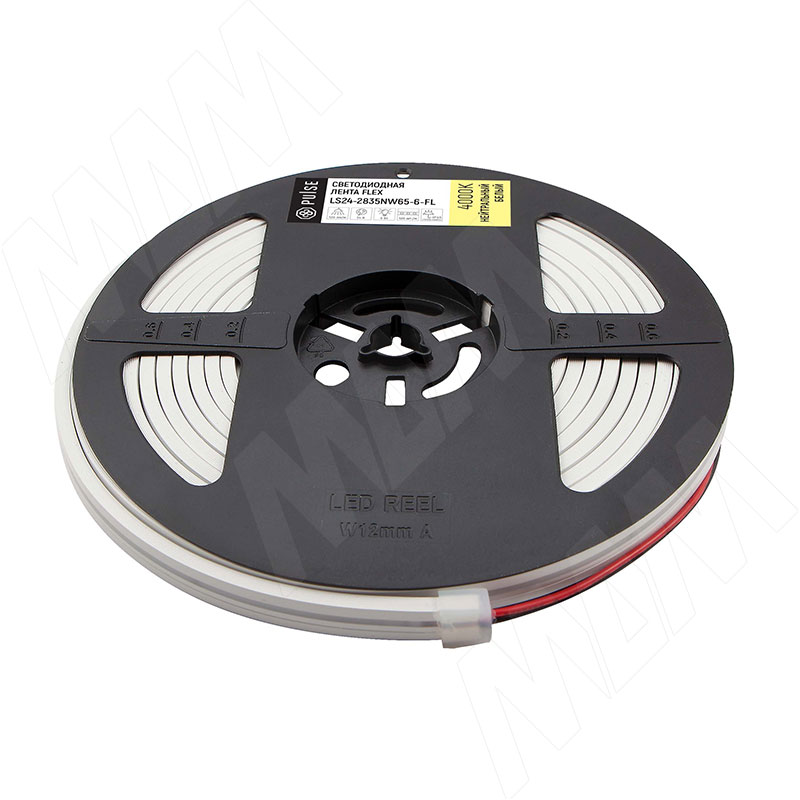 LUX, FLEX лента светодиодная 2835/120, 24V, 5 м, гибкая, основание 4 мм, CRI 90, нейтральный белый 4000К, IP65, 6W/1м (LS24-2835NW65-6-FL)