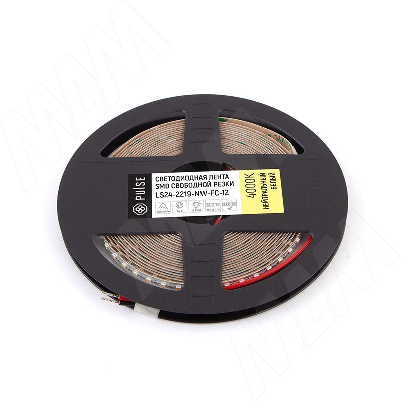 ЛЮКС Лента светодиодная 2219/150, 24V, свободная резка, 5 м, CRI 90, нейтральный белый 4000К, IP20, 12W/1м, LUX (LS24-2219-NW-FC-12)