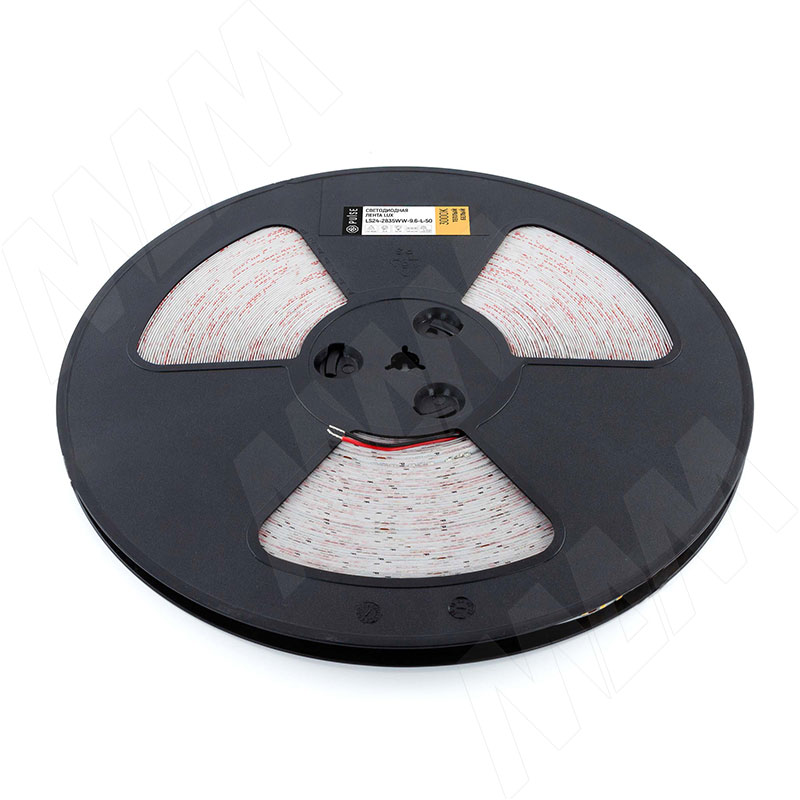 ЛЮКС Лента светодиодная 2835/120, 24V, 50 м, CRI 90, теплый белый 3000К, IP20, 9.6W/1м, LUX (LS24-2835WW-9.6-L-50)