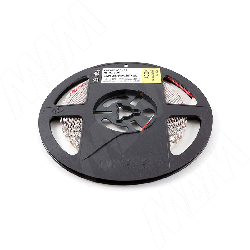 ЛЮКС СЛИМ Лента светодиодная 2835/120, 24V, 5 м, основание 5 мм, CRI 90, нейтральный белый 4000К, IP20, 7W/1м, LUX SLIM (LS24-2835NW20-7-SL)