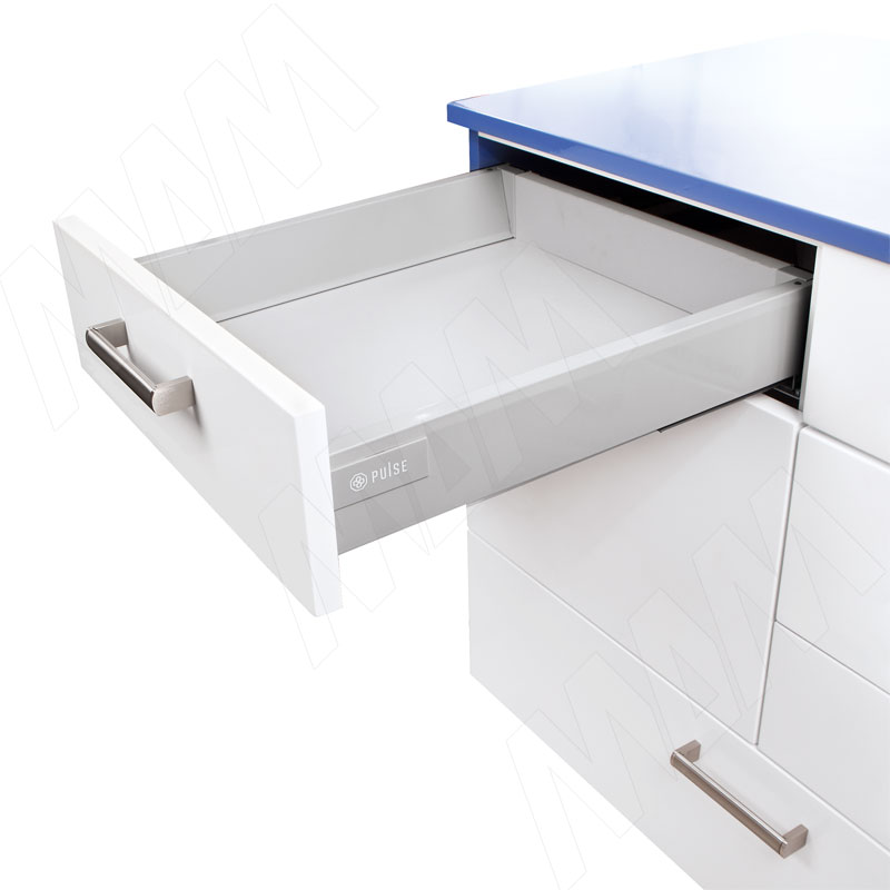М-ТЕХ Комплект ящика 400 мм, Н96, стандартный без рейлингов, с доводчиком, серый металлик, M-TECH (S96400G)