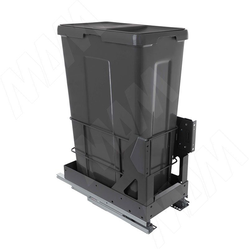 MOVEBOX F30 Система сортировки и хранения, платформа, 1 емкость (1x35), креп. фасада, полн.выдв., плавн.закр., графит (WRB301-35DGHFS)