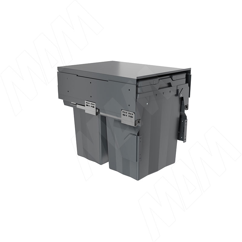 PROBOX F40 Система сортировки и хранения, 2 емкости (2x24), креп. фасада, полн.выдв., плавн.закр., крышка-полка, графит (MBN402-48DGMID)