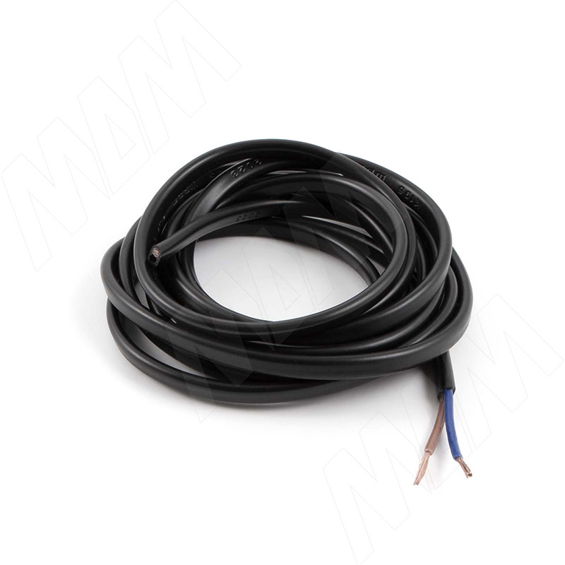 Провод ШВВП двужильный, сечение 0.75 кв.мм, черный (WIRE-HV-2-BL)