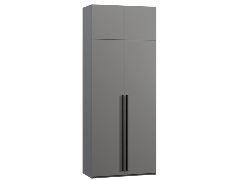 Распашной шкаф Кимбол 2.1-100x250 Графитовый/Черный