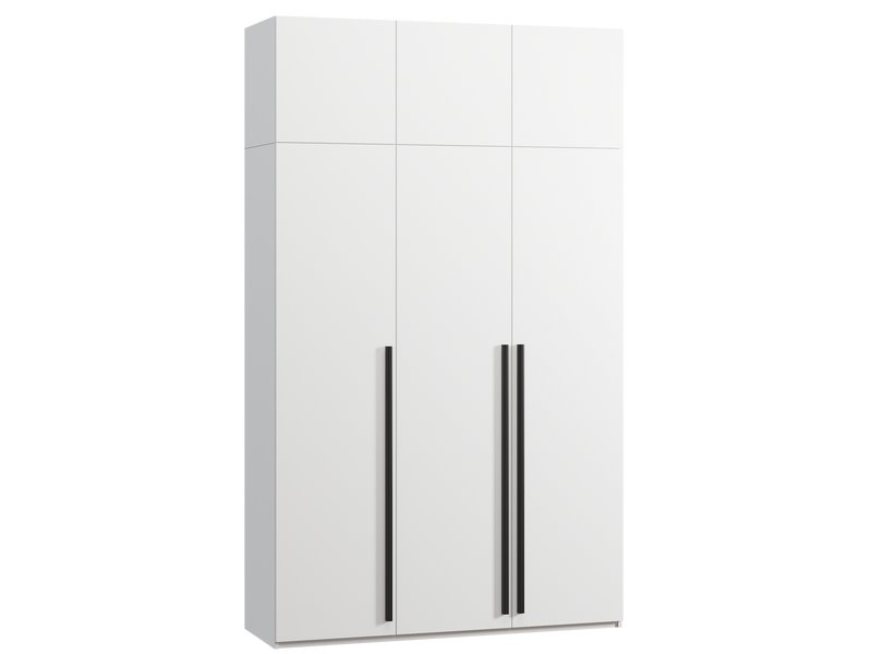 Распашной шкаф Кимбол 3.1-150x250 Белый/Черный
