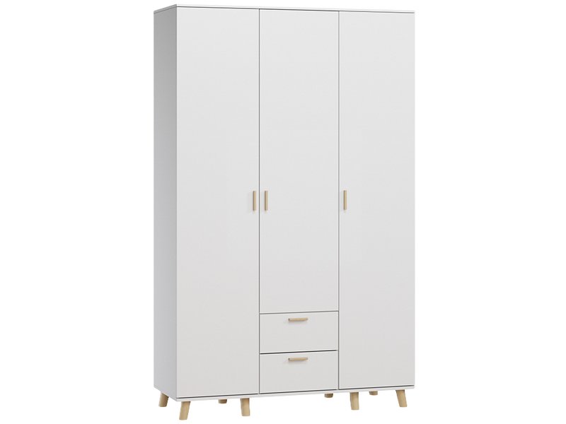 Распашной шкаф Пронто 3-130x210 Белый