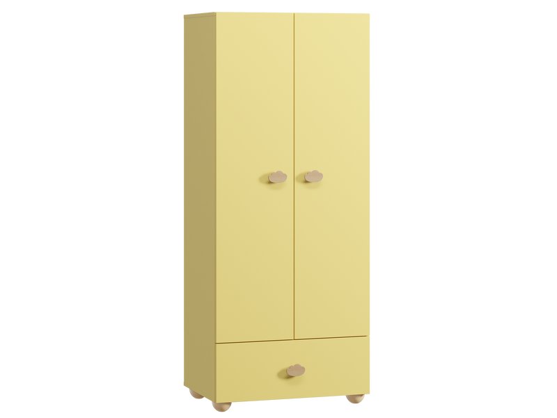 Шкаф детский Тесси 2-75x181 Желтый
