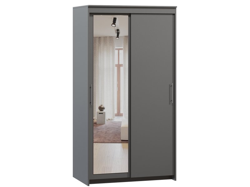 Шкаф-купе Тебар 2-100x190 Графитовый 1 зеркало