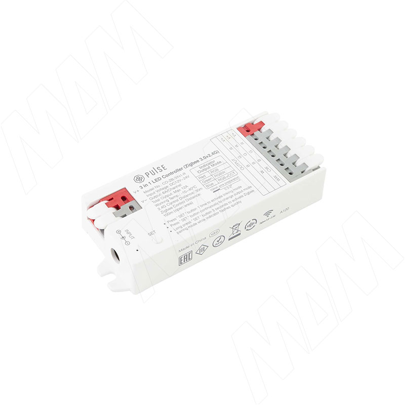 СМАРТ, Контроллер для RGB, RGBW, RGBCCT лент, 2.4 ГГц, Zigbee 3.0, SMART (CO-ZB-3IN1-R)