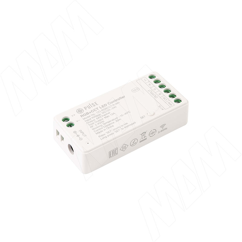 СМАРТ, Контроллер для RGBCCT лент, 2.4 ГГц, SMART (CO-RGBCCT-R-WH)