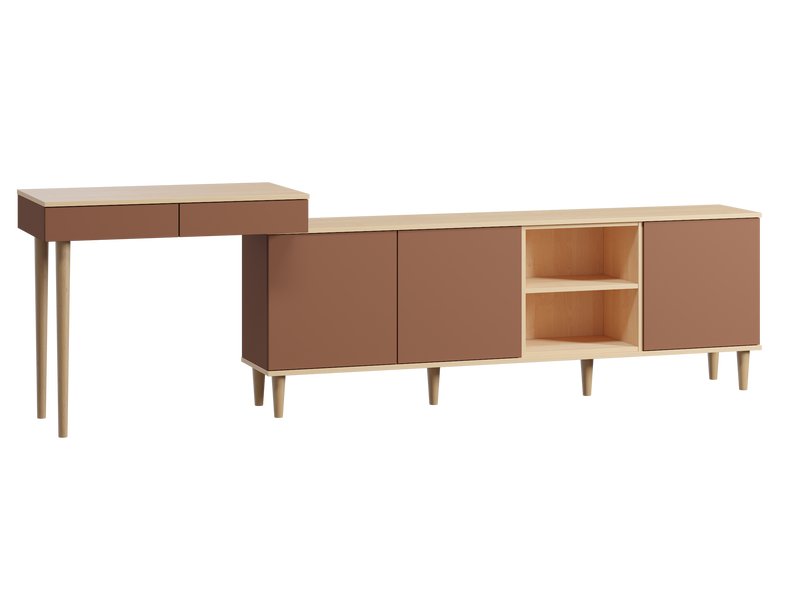 Стол-тумба Элвуд 267x78 Терракотовый