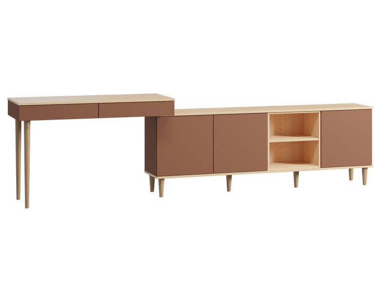 Стол-тумба Элвуд 297x78 Терракотовый