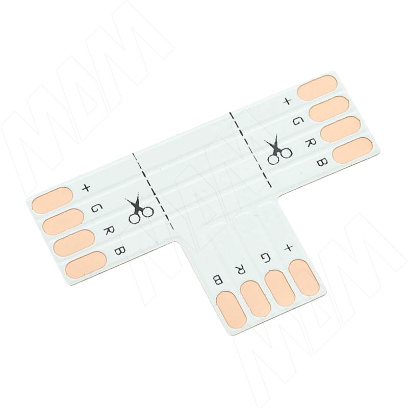 STRIP Коннектор для ленты 10 мм, RGB, T-образный, IP20 (LSA-10R4-SP-T-U)