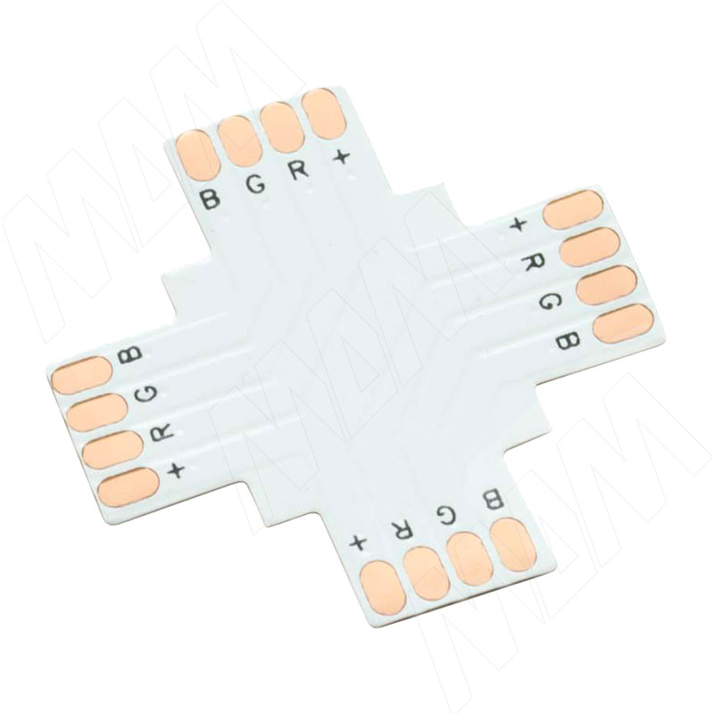 STRIP Коннектор для ленты 10 мм, RGB, X-образный, IP20 (LSA-10R4-SP-X)
