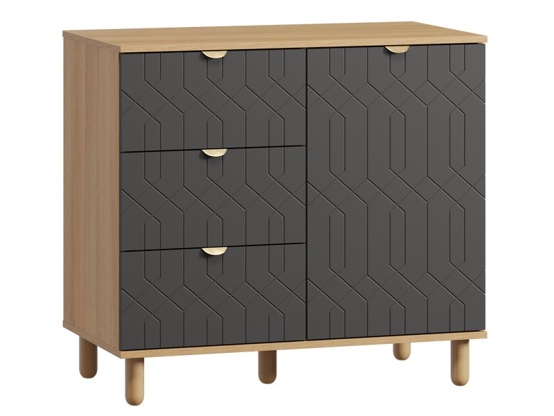 Тумба Теджонс 93x85 Деко Графитовый