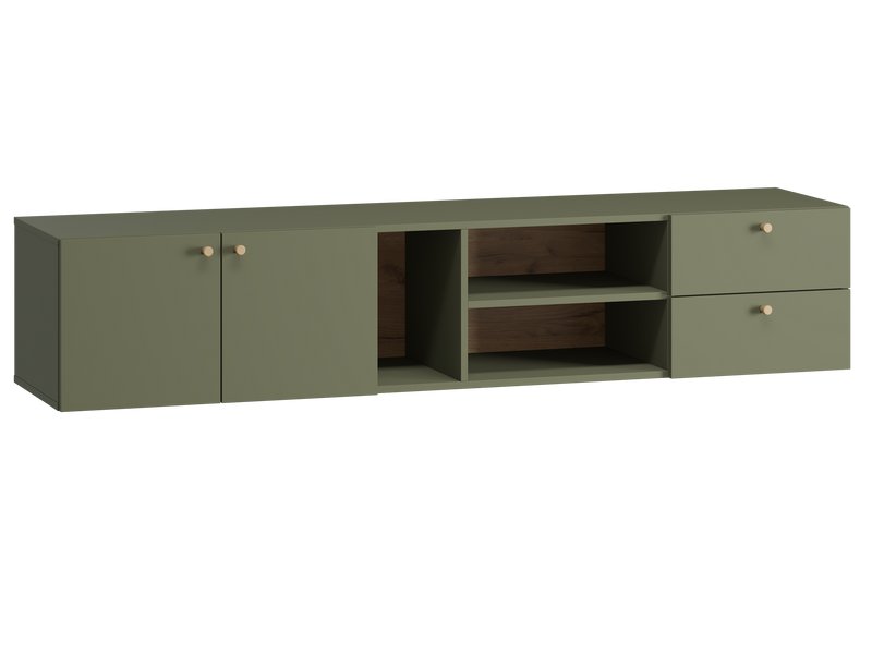 ТВ-тумба подвесная Имин 2-180x36 Оливковый