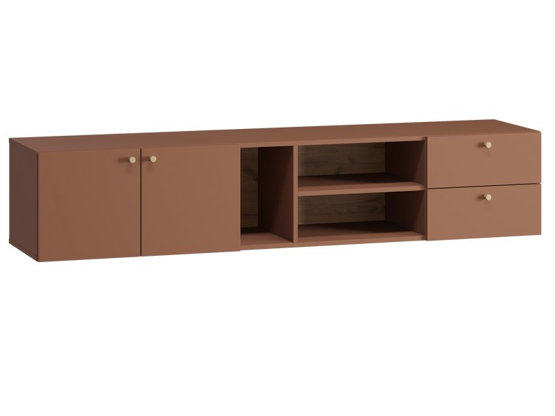 ТВ-тумба подвесная Имин 2-180x36 Терракотовый