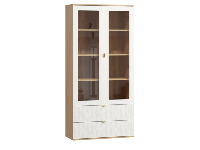 Витрина Монблан 2-93x195 Косы Белый