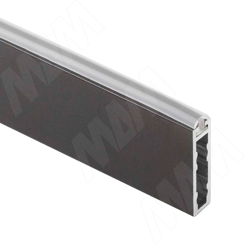 VOGUE Штанга прямоугольная 30х8, с демпфером, графит (краска), L-1000 (TA0213RGP-S1 SET)