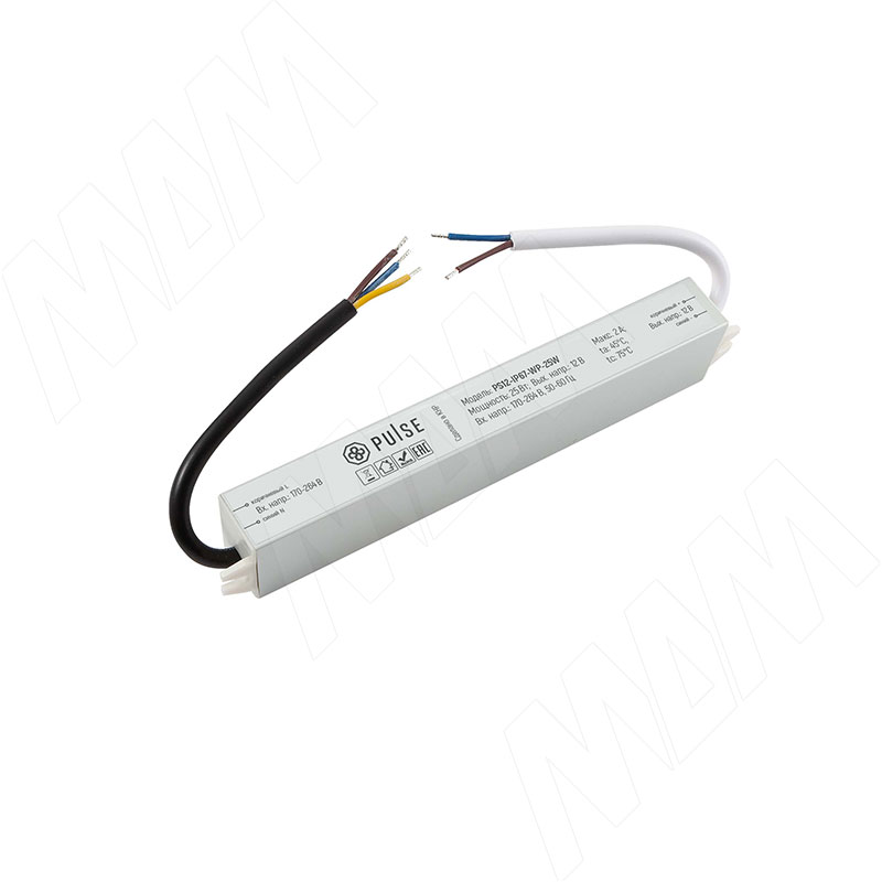 ВОТЭРПРУФ Блок питания AC-230/DC-12V, IP67, 25W, WATERPROOF (PS12-IP67-WP-25W)