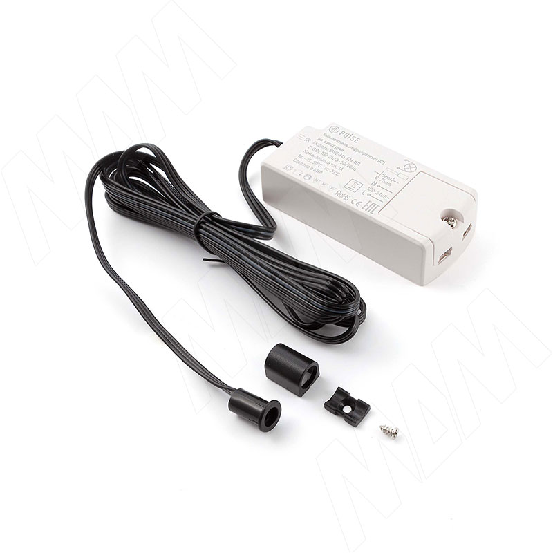 Выключатель инфракрасный (IR) на взмах руки, врезной, черный, 220V, 250W (SW2-MS-FM-1BL)